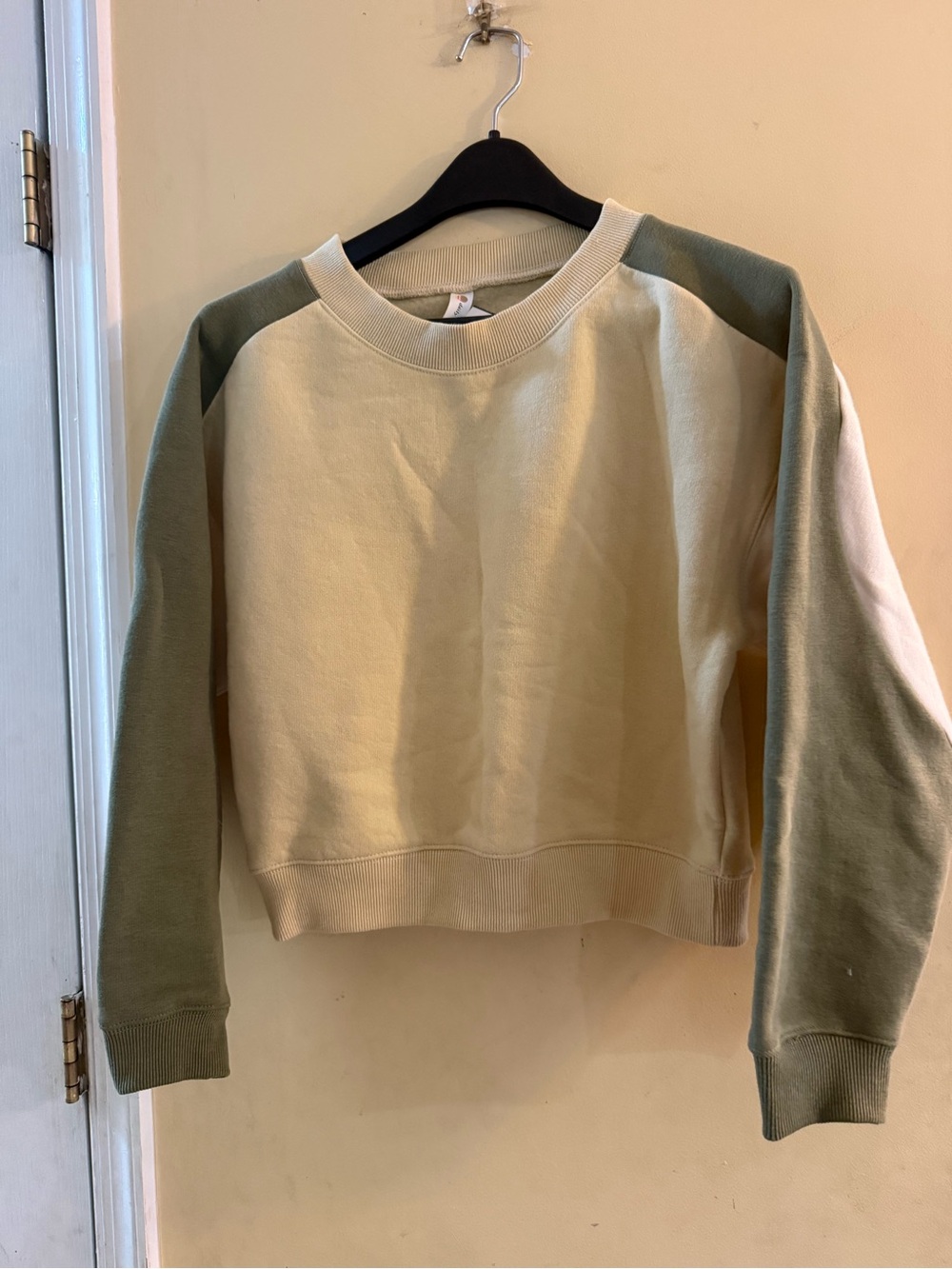 Daily Practice for Anthropologie Colorblock Olive Green and Cream Set, small - Picture 3 of 13